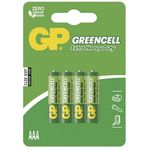 GP Battery Aaa 4 Pcs Greencell 40g