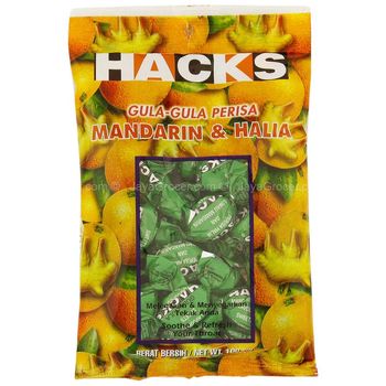Hacks Mandarin And Ginger Flavoured Candy 100g