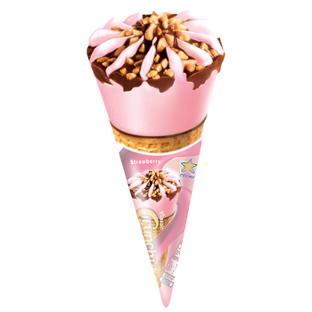 Cremo Crunchy Cone Classic Strawberry Ice Cream 70g