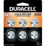 Duracell Cr2032 3v Lithium Battery Child Safety Features 6 Count Pack Lithium Coin Battery For Key Fob Car Remote Glucose Monitor Cr Lithium 3 Volt Cell