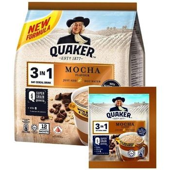 Quaker 3 In 1 Oat Cereal Drink Mocha 336g