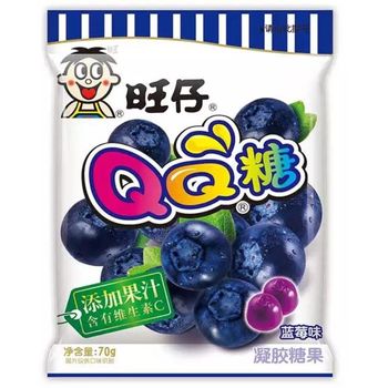 Wang Zai Qq Gummy Candy Blueberry Flavour 70g