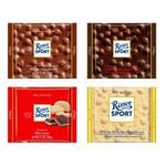 Ritter Sport Mix Milk White And Dark Chocolate Bars With Whole Hazelnuts And Marzipan