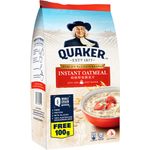 Quaker 100 Wholegrain Oatmeal Refill Instant 900g