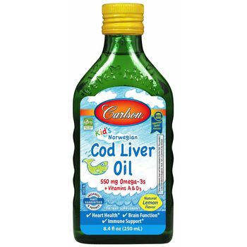 Carlson Labs Cod Liver Oil Liquid Lemon 250ml