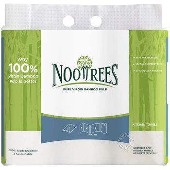 Nootrees 100 Pure Virgin Bamboo Pulp Kitchen Towel