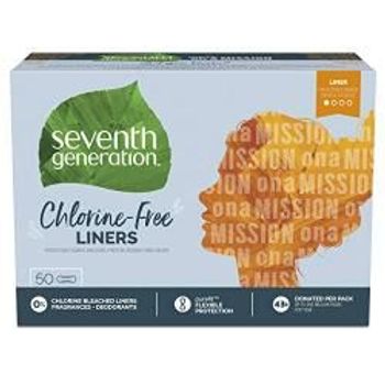 Seventh Generation Pantiliner Pads Chlorine 50 Count