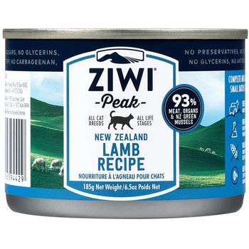 Ziwi Peak Canned Wet Cat Food All Natural High Protein Grain Limited Ingredient With Superfoods lamb 185g Can
