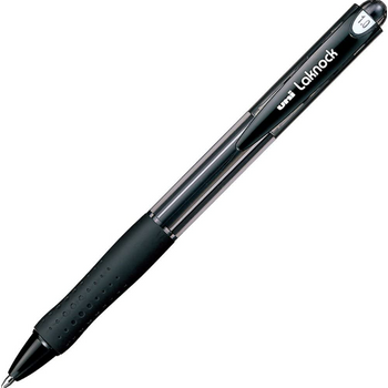 Uni-Ball Laknock Retractable Ballpoint Pen 1.0mm Pack of 5