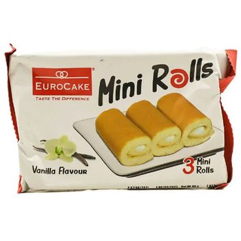 Eurocake 3 Mini Roll Vanilla 60g