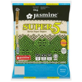 Jasmine Super 5 White Rice Imported 5kg
