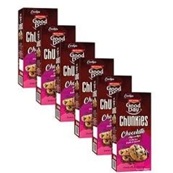 Britannia Good Day Chunky Chocolate Chip Cookies 2.64oz 75g Delicious Grocery Cookies Breakfast Tea Time Snacks Halal And Suitable For Vegetarian Pack Of 6