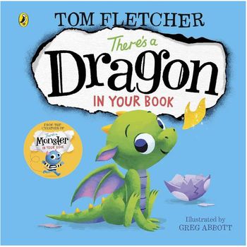 Puffin Theres A Dragon In Your Book by Tom Fletcher (Board Book)