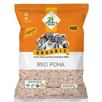 24 Mantra Organic Red Poha Flattened Rice 500g