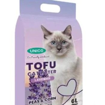 Unico Tofu Cat Litter Lavender 6l