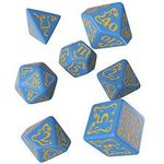 Q Workshop Pathfinder Ruins Of Azlant Rpg Ornamented Dice Set 7 Polyhedral Pieces Blue Standard 15mm 17mm