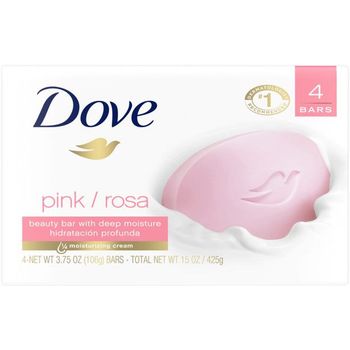 Dove Beauty Cream Soap Bars, Pink 100g
