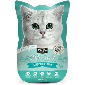 Kit Cat Petite Pouch Complete And Balanced Chicken And Saba in Aspic 70g