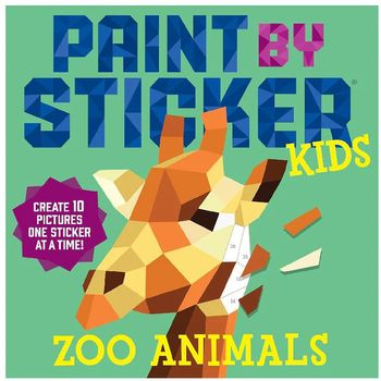 Workman Publishing Paint By Sticker Kids Zoo Animals