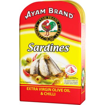Ayam Brand Sardines Extra Virgin Olive Oil Chili 120g