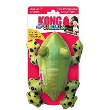 Kong Shieldz Tropics Dog Toy Frog Green MD