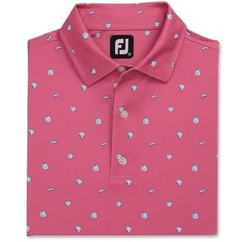 FootJoy Cookie Print Lisle Self Collar Rose