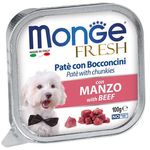 Monge Dog Fresh Beef Pate with Chunkies 100g