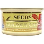 Seeds Golden Cat Canned Food Tuna Light Meat Chicken And Cheese 80g