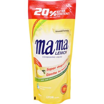 Mama Lemon Gold Dishwashing Liquid Refill Natural Lemon 600ml