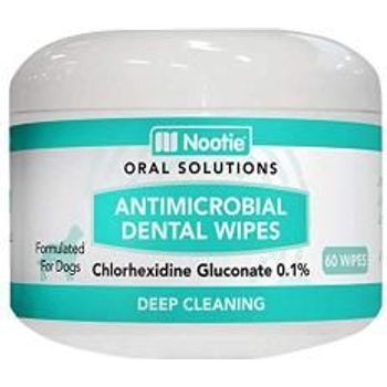 Nootie Antimicrobial Dental Wipes for Dogs 60 Wipes