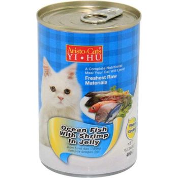 Aristo Cats Cat Canned Food Ocean Fish With Shrimp In Jelly 400g