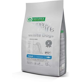 Nature's Protection White Dogs Adult Small Breed Herring 1.5kg