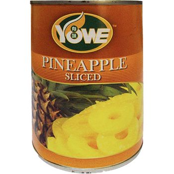Yowe Pineapple Slice in Syrup Canned Fruits 565g