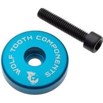 Wolf Tooth Ultralight Stem Cap/Integrated Spacer Aluminum 5mm Spacer Blue