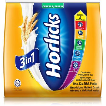 Horlicks 3 in 1 Instant Cereal Drink 10pcs 32g