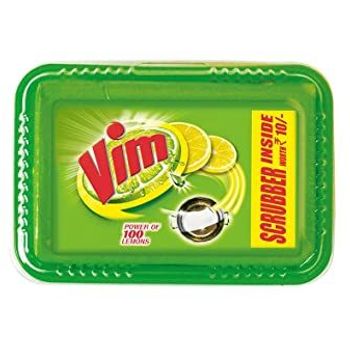 Vim Dishwash Bar Lemon Tub With Power Of 100 Lemon 500g