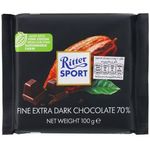 Ritter Sport Fine Extra Dark Chocolate 70Percent 100g