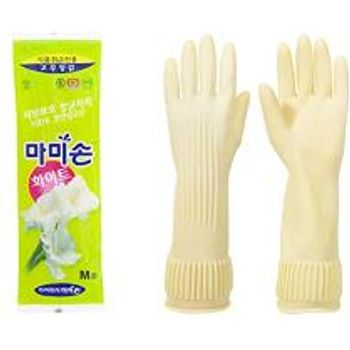 Mamison Paris Kitchen Gloves White Medium Specially Designed For Food Preparation Cooking Kitchen Gloves Food Grade Natural Latex Nonslip Reuasble Rbbber Glvoes For Restruant Food ..