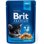Brit Premium Kitten Chicken Chunks Wet Food For Kittens Pack 100g
