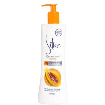 Silka Skin Whitening Lotion Papaya With Pump SPF6 500ml