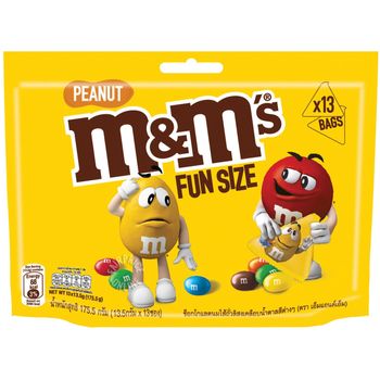M&M's Chocolate Candies Peanut Funsize 175.5g