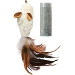 Kong Refillable Feather Mouse Catnip Cat Toy White One Size 10g