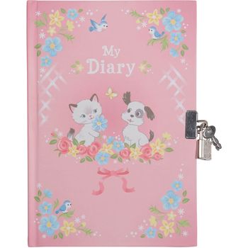 Tiger Tribe Personal diary with lock Kittens and puppies 120 sheets