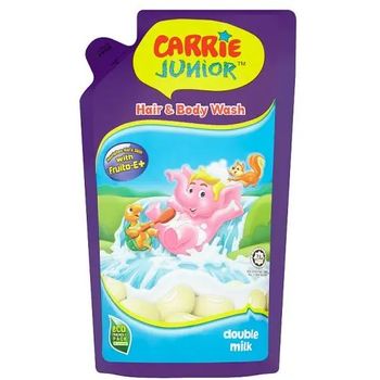 Carrie Junior Hair & Body Wash Refill Susu Ganda 500g