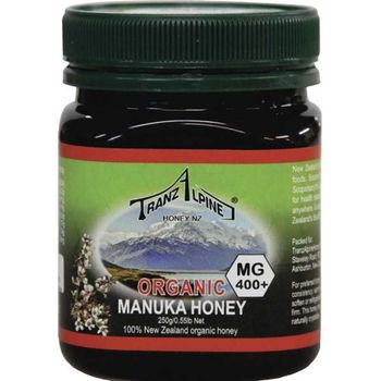 Tranz Alpine Organic Manuka Honey MGO 400+ 250g