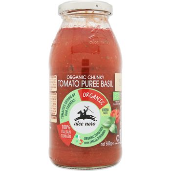 Alce Nero Organic Tomato Puree Chunky With Basil 500g