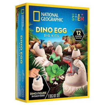 National Geographic Dinosaur Egg Dig Kit Set of 12