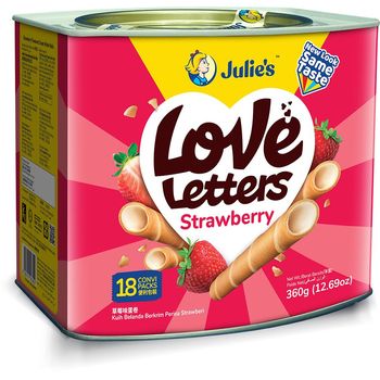 Julie's Strawberry Wafer Rolls 360g