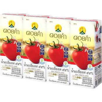 Doikham 99 Percent Tomato Juice 200ml Pack Of 4