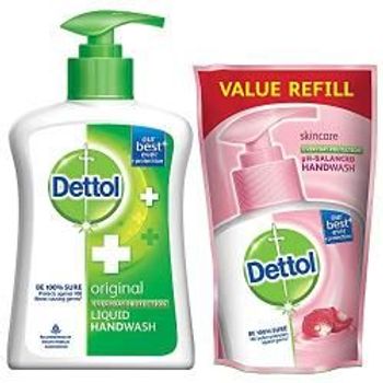 Dettol Liquid Handwash Original 200ml With Dettol Liquid Handwash Refill 175ml